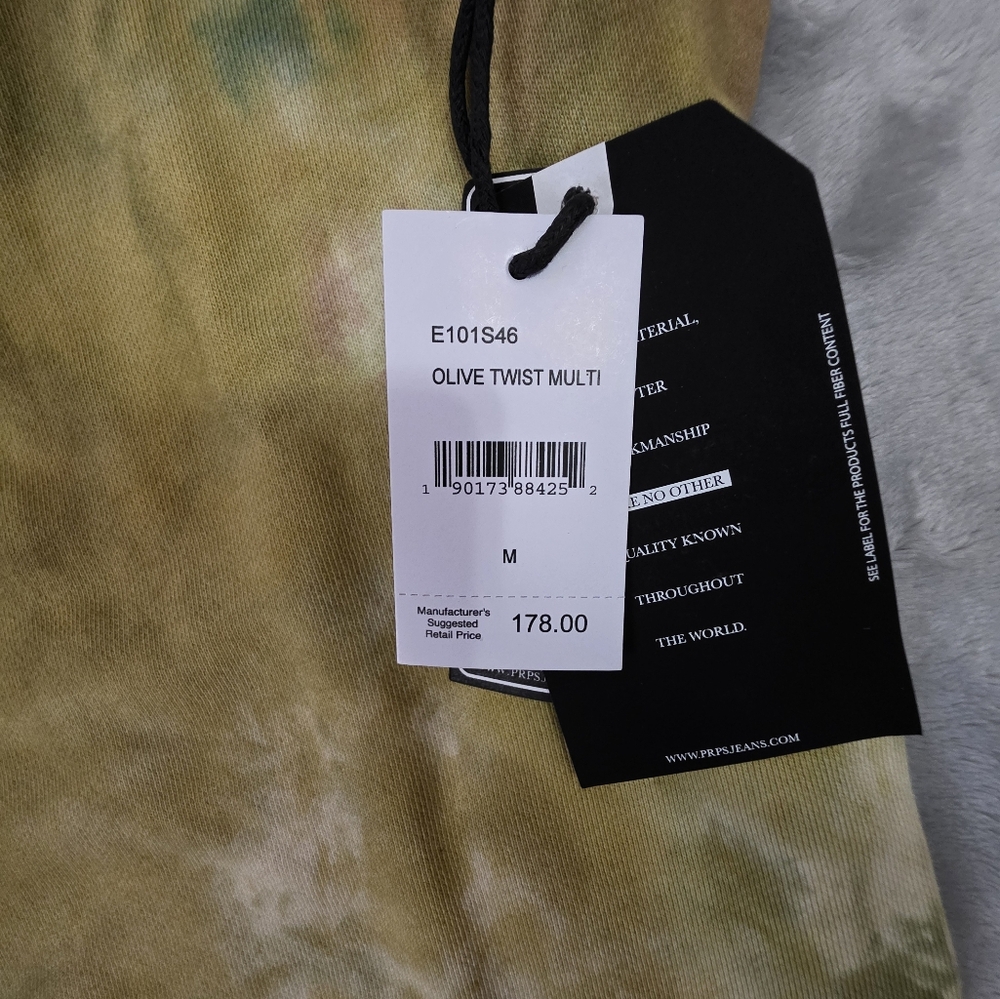 Prps Crewneck Top Tie-Dye Olive Twist Multicolor Graphic Sweatshirt Men's Sz M - Picture 9 of 10